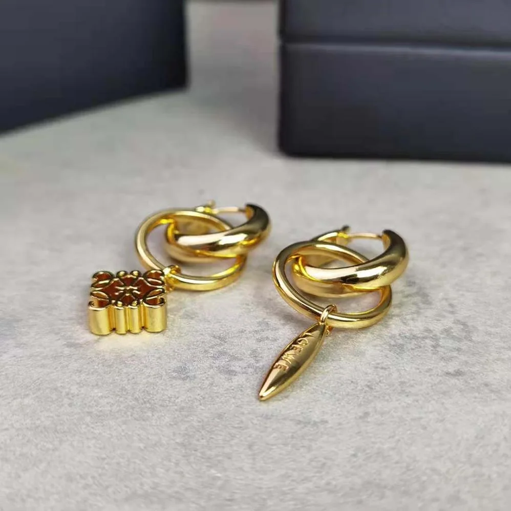 Loewe Anagram Asymmetric Earrings for Women