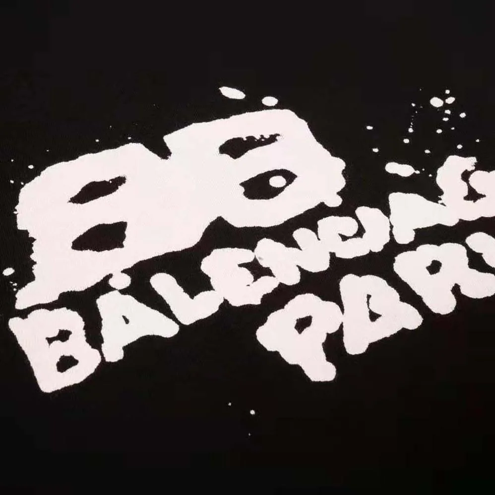 Balenciaga Hand Drawn BB Icon Hoodie Large Fit in Black for Women