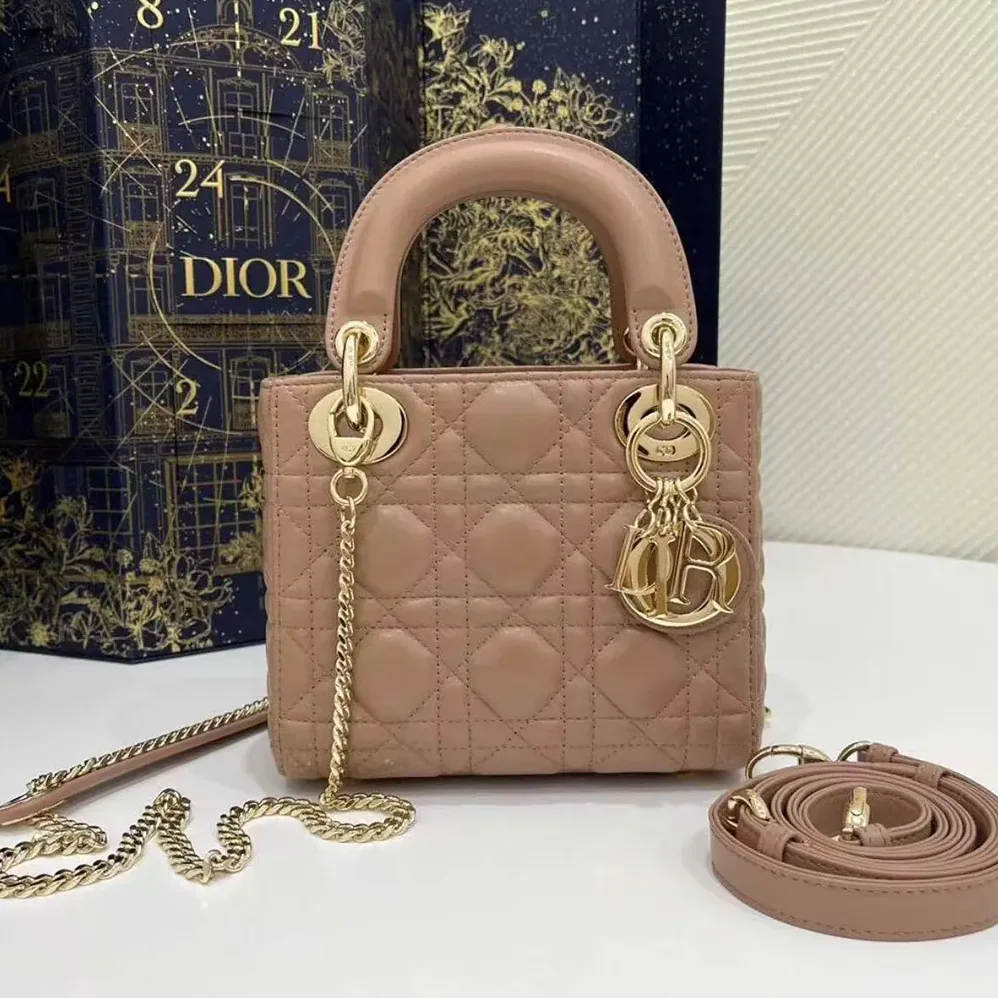 Dior Mini Lady Dior Bag Blush Cannage Lambskin for Women Dior Mini Lady Dior Bag Blush Cannage Lambskin for Women