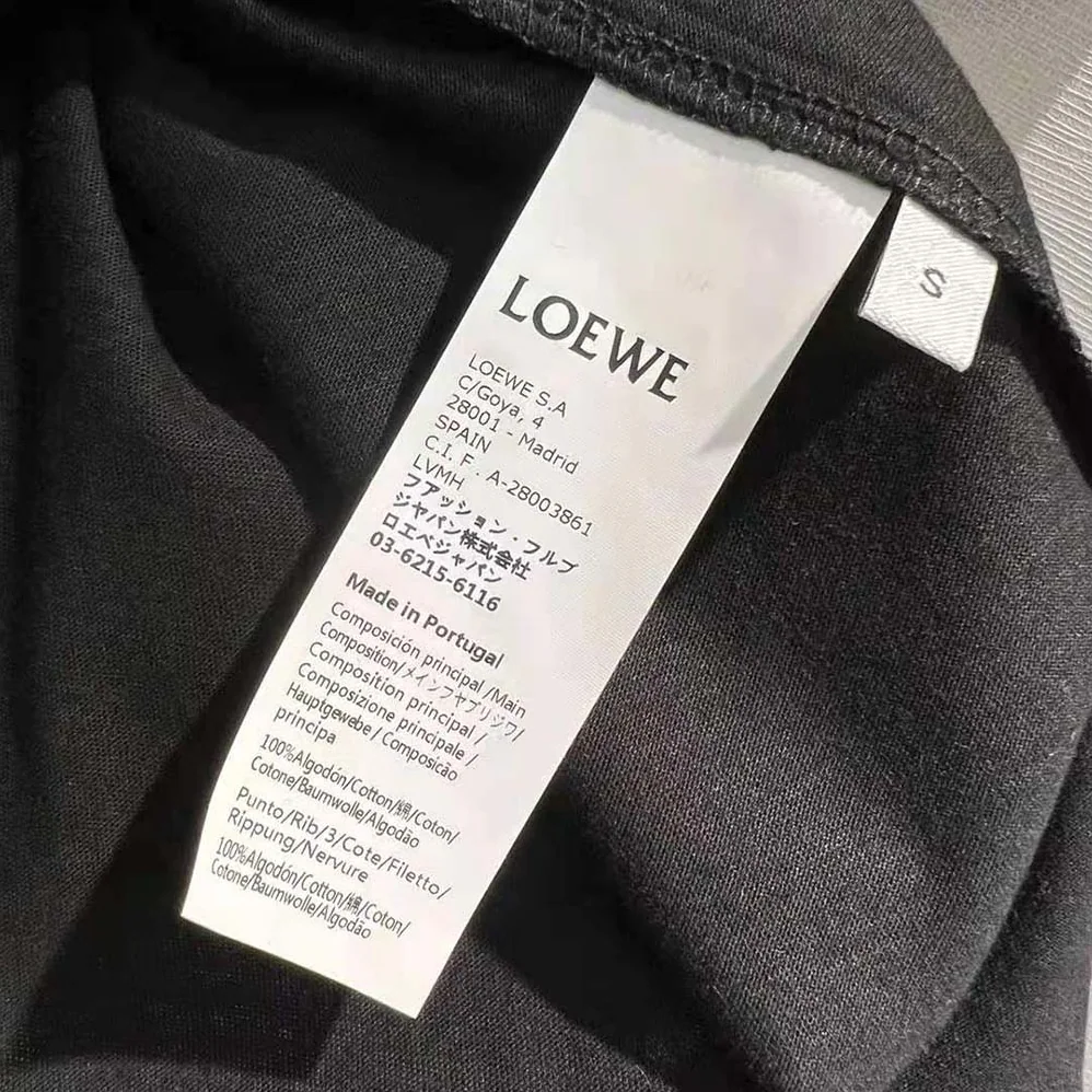 Loewe Kaonashi Embroidered T-shirt in Cotton for Men in Black Loewe Kaonashi Embroidered T-shirt in Cotton for Men in Black