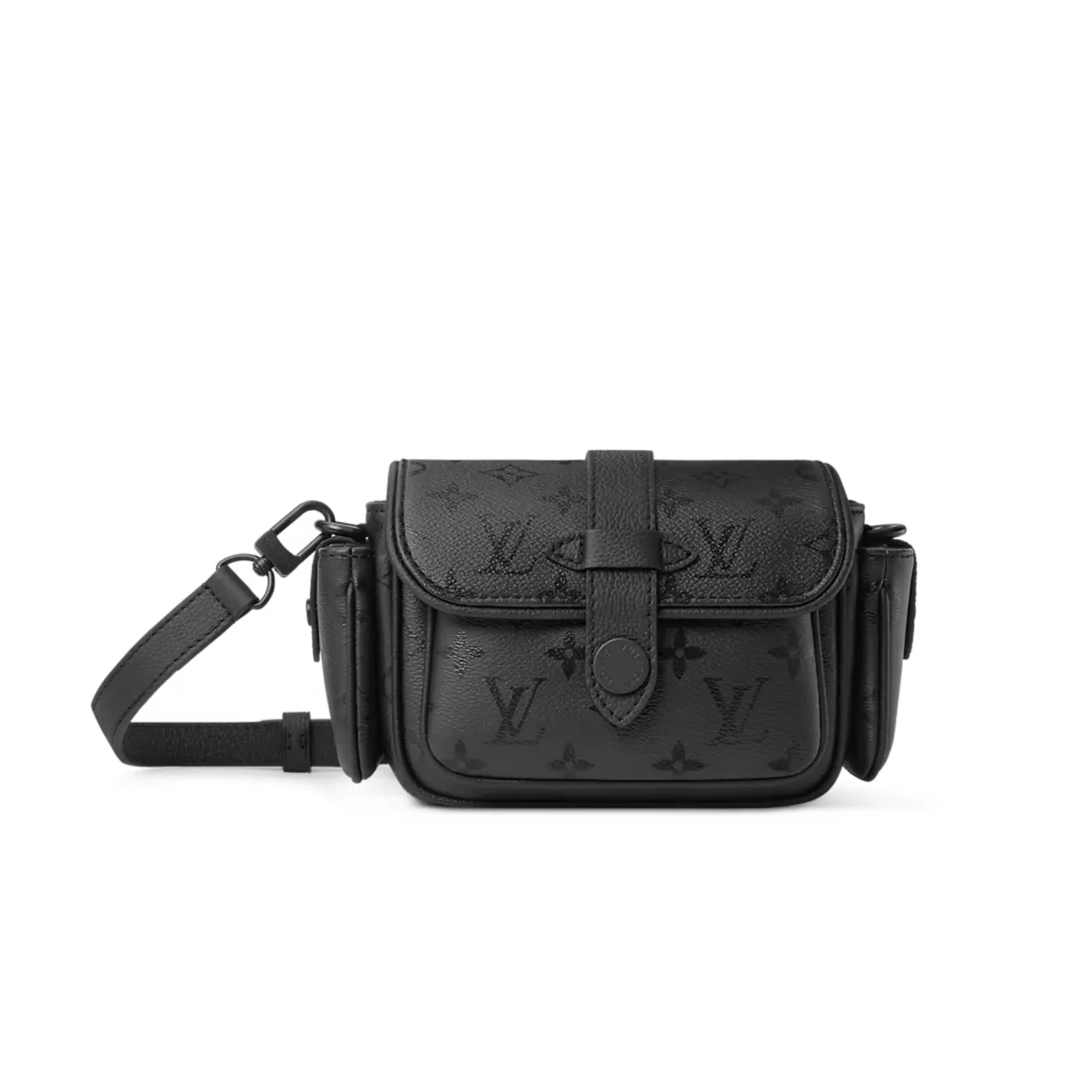 Louis Vuitton Cargo Wearable Wallet Crossbody / Black Monogram Midnight Black Hardware