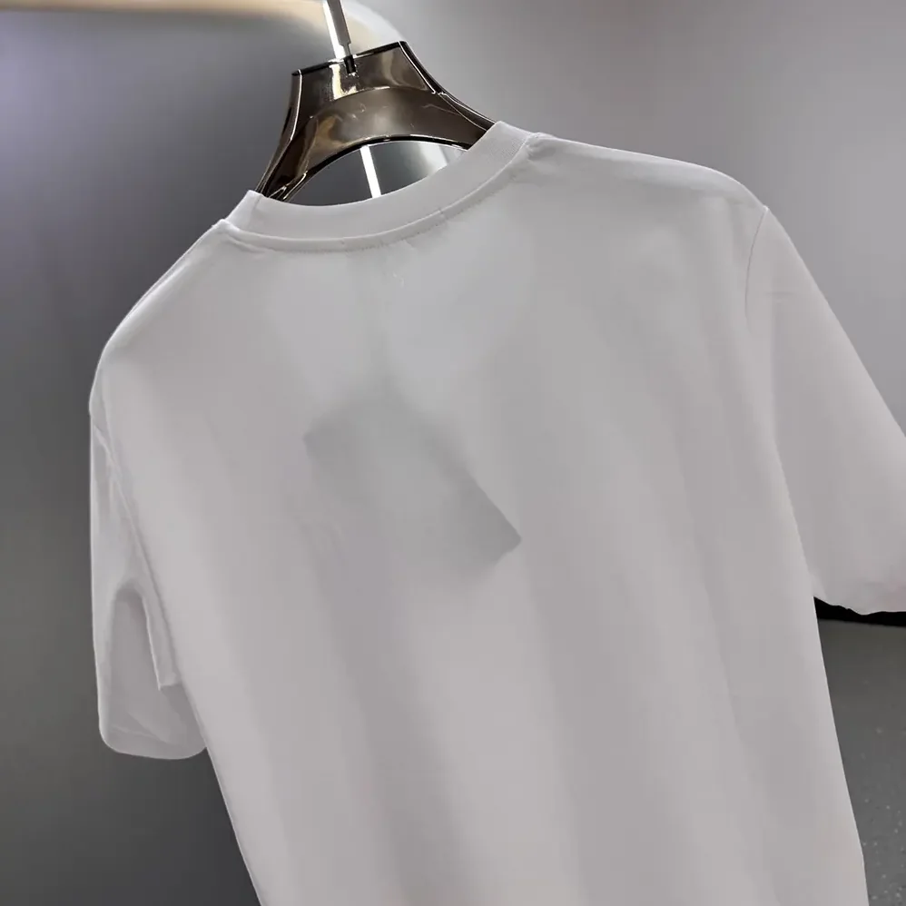 Dior CD Icon T-Shirt Regular Fit White Cotton Jersey for Men