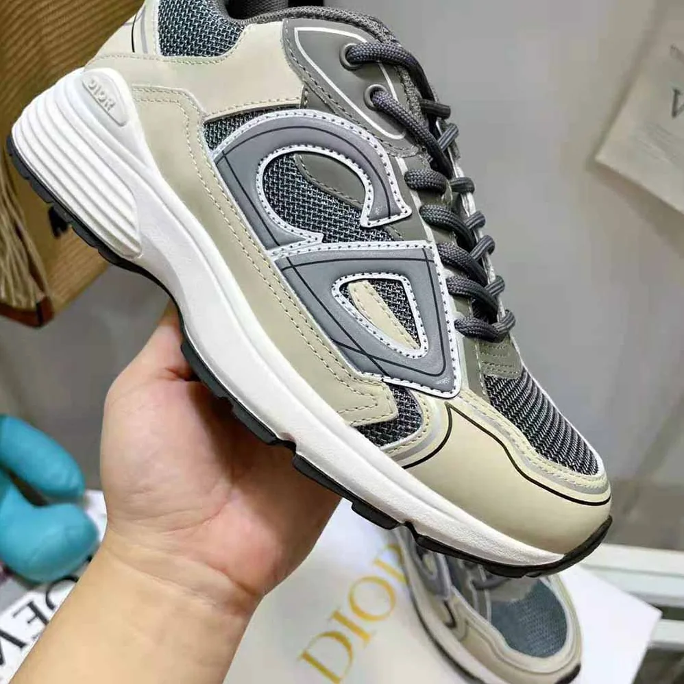 Dior B30 Sneaker Olive Mesh and Cream Technical Fabric for Men Dior B30 Sneaker Olive Mesh and Cream Technical Fabric for Men