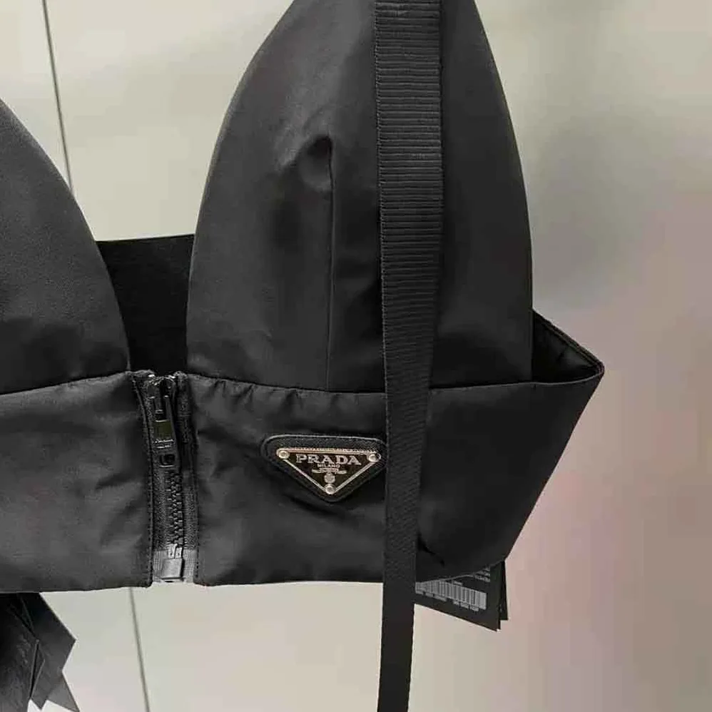 Prada Re-Nylon Gabardine Top for Women in Black