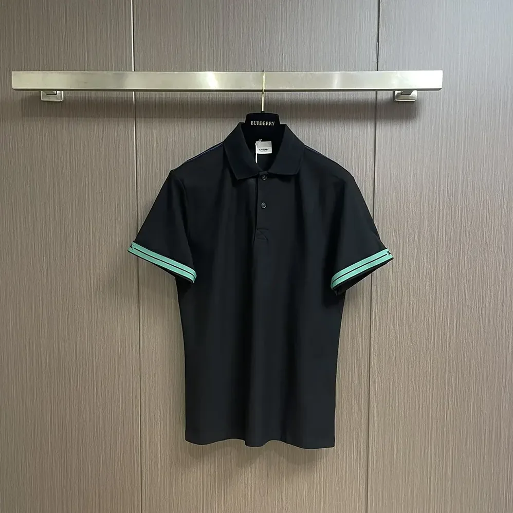 Burberry Cotton Polo Shirt for Men in Black