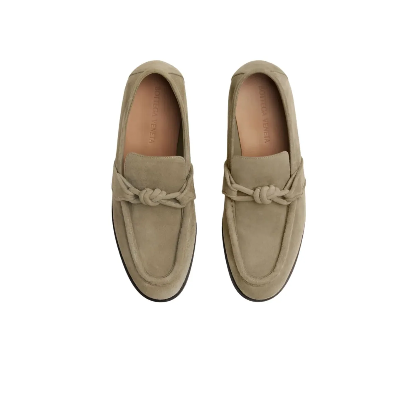 Bottega Veneta Astaire Suede Loafer Taupe