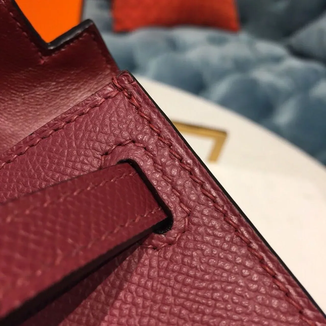 Hermes Mini Kelly Burgundy Gold Toned Hardware / Hermes Mini Kelly Burgundy Gold Toned Hardware /