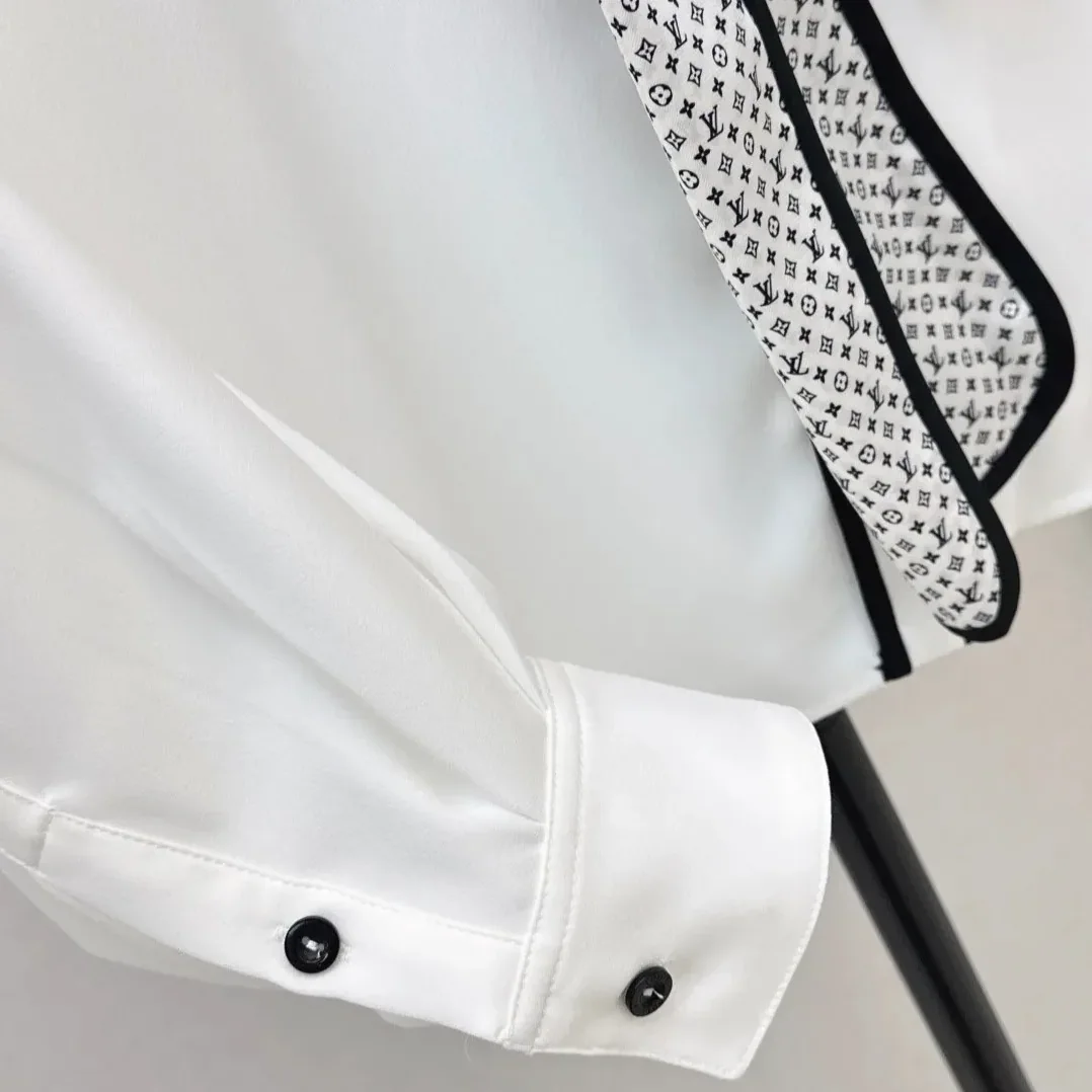 Louis Vuitton Monogram Bow Blouse White Louis Vuitton Monogram Bow Blouse White