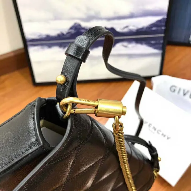 Givenchy Mini Pocket Bag in Diamond Quilted Leather for Women in Black Givenchy Mini Pocket Bag in Diamond Quilted Leather for Women in Black