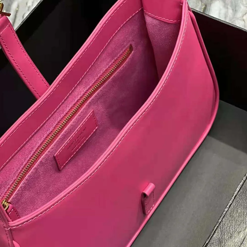 Saint Laurent YSL Le 5 A 7 Hobo Bag in Smooth Leather for Women in Rose Saint Laurent YSL Le 5 A 7 Hobo Bag in Smooth Leather for Women in Rose
