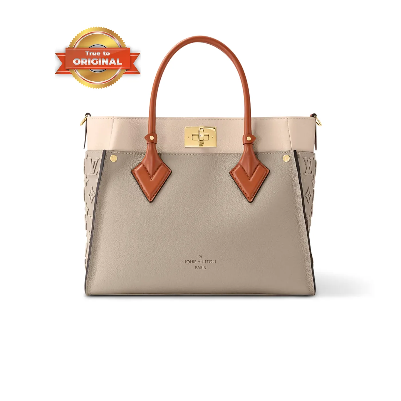Louis Vuitton On My Side MM Tote Bag Grey / Louis Vuitton On My Side MM Tote Bag Grey /