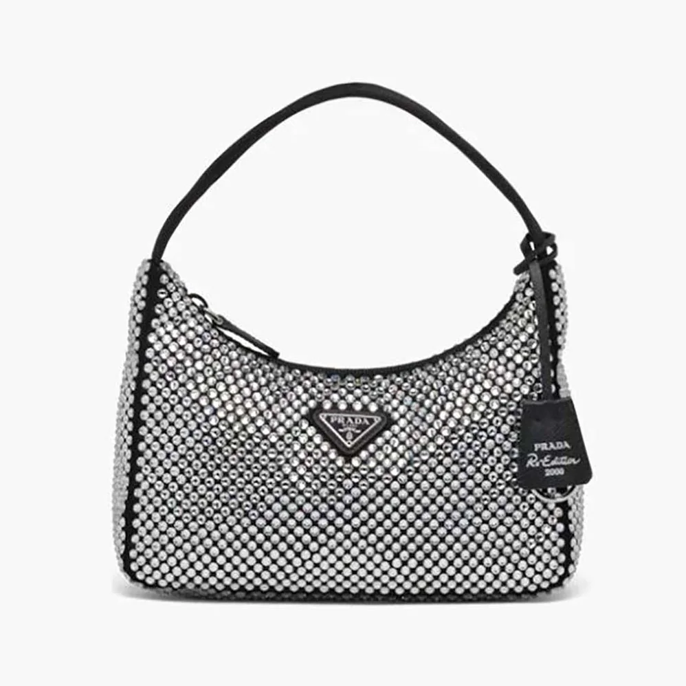 Prada Duchesse and Crystal Mini-Bag for Women in Black Prada Duchesse and Crystal Mini-Bag for Women in Black