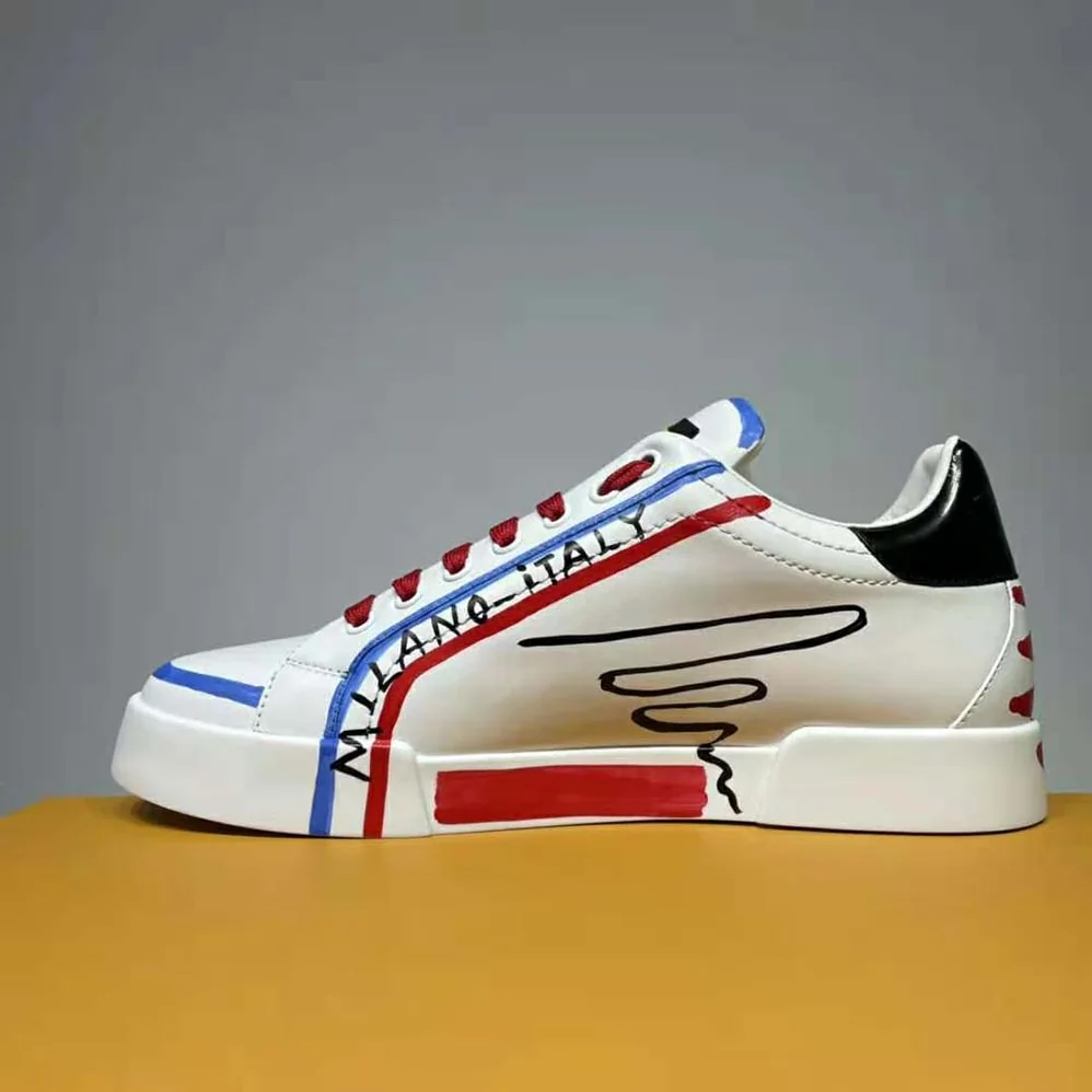Dolce Gabbana D&G Limited Edition Portofino Sneakers for Men in Blue Dolce Gabbana D&G Limited Edition Portofino Sneakers for Men in Blue