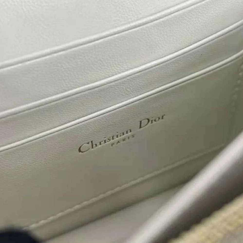 Dior Miss Caro Mini Bag Latte Macrocannage Lambskin for Women