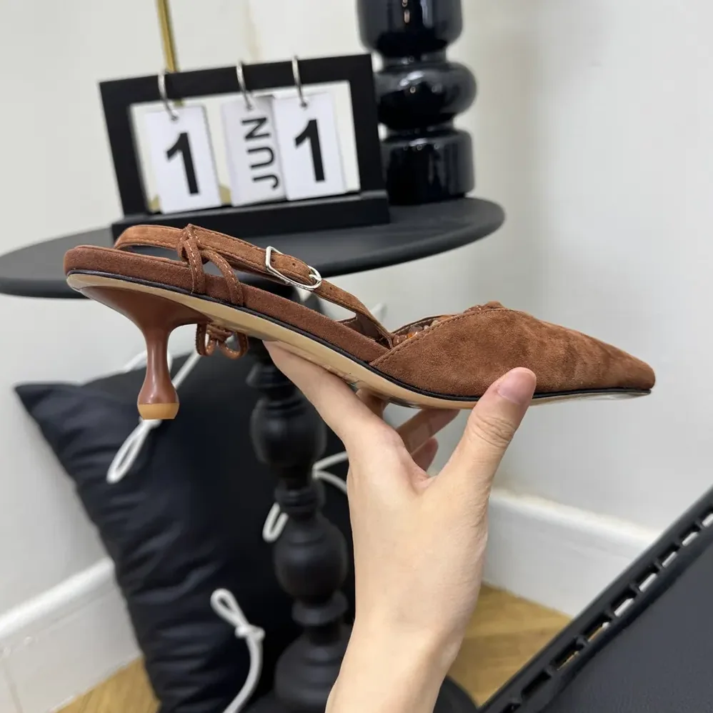 Jimmy Choo Lauri 50 Tan Mix Suede Slingbacks with Beads for Women in Brown Jimmy Choo Lauri 50 Tan Mix Suede Slingbacks with Beads for Women in Brown