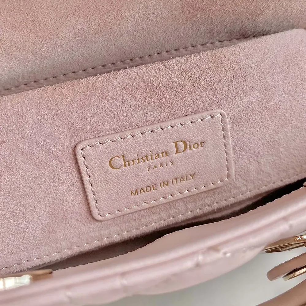 Dior Small Lady D-Joy Bag Powder Pink Cannage Lambskin for Women Dior Small Lady D-Joy Bag Powder Pink Cannage Lambskin for Women