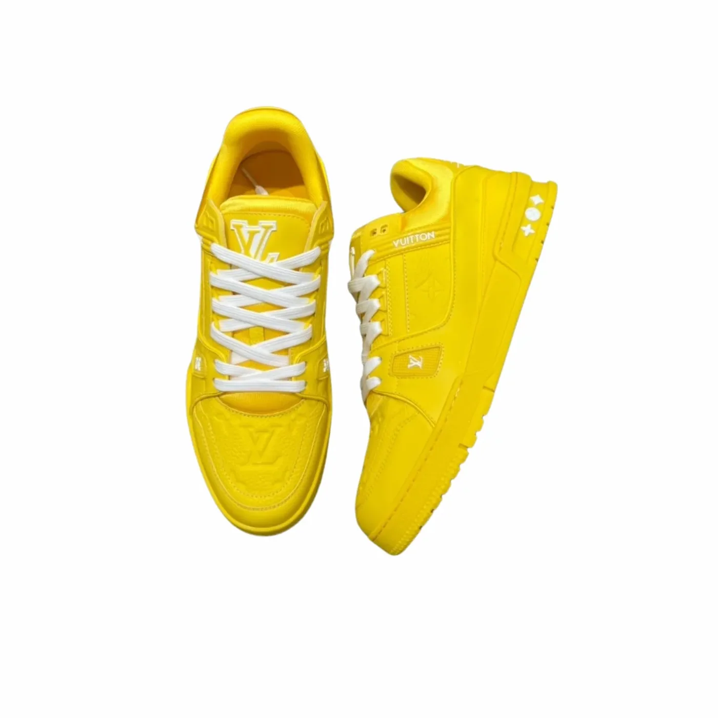 Louis Vuitton LV Trainer Sneaker Yellow 1AARGE Louis Vuitton LV Trainer Sneaker Yellow 1AARGE