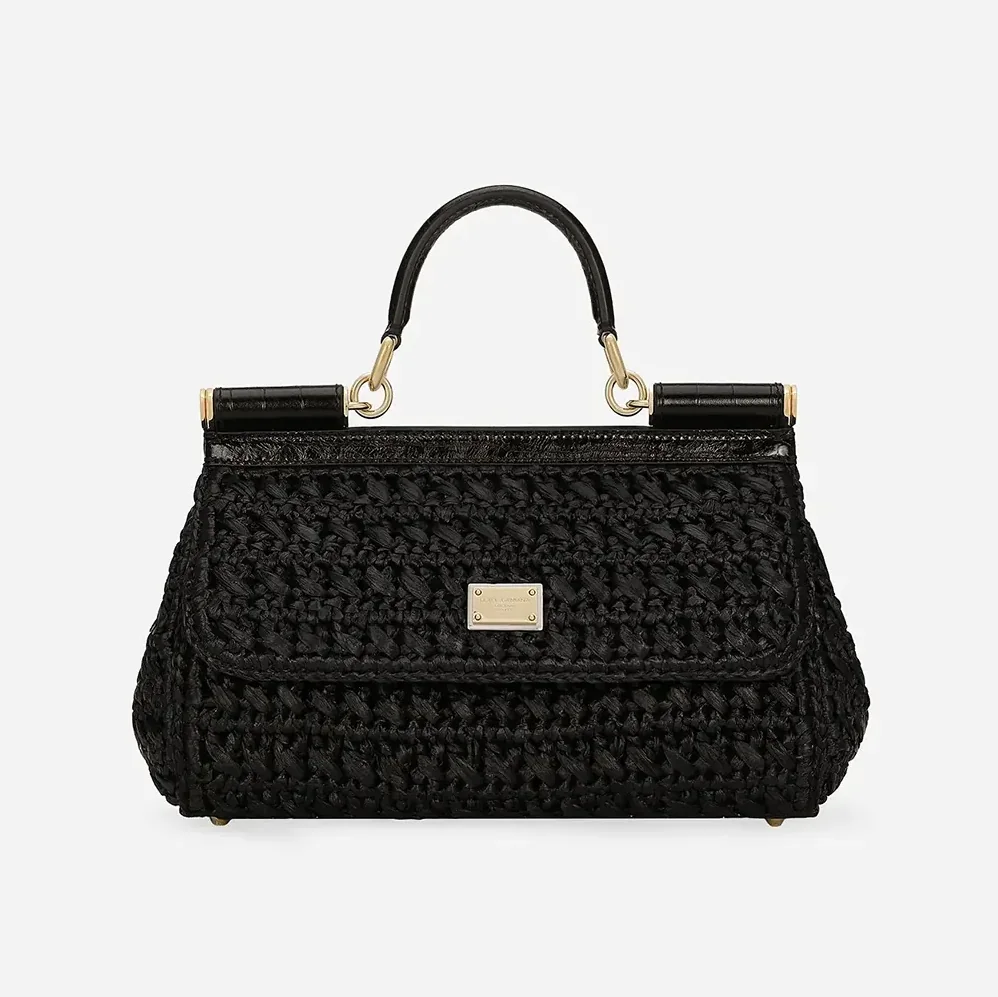 Dolce Gabbana D&G Elongated Sicily Handbag for Women in Black Dolce Gabbana D&G Elongated Sicily Handbag for Women in Black