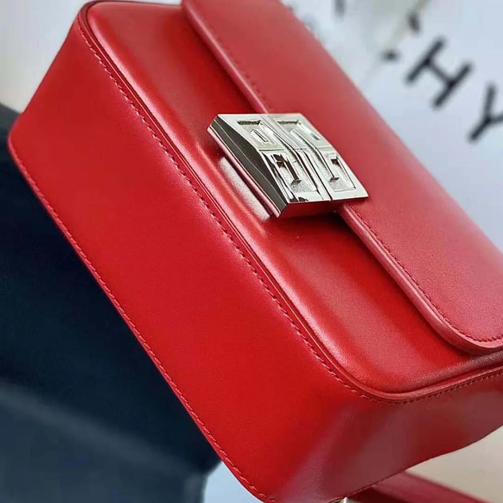 Givenchy Small 4g Bag in Box Leather for Women in Red Givenchy Small 4g Bag in Box Leather for Women in Red