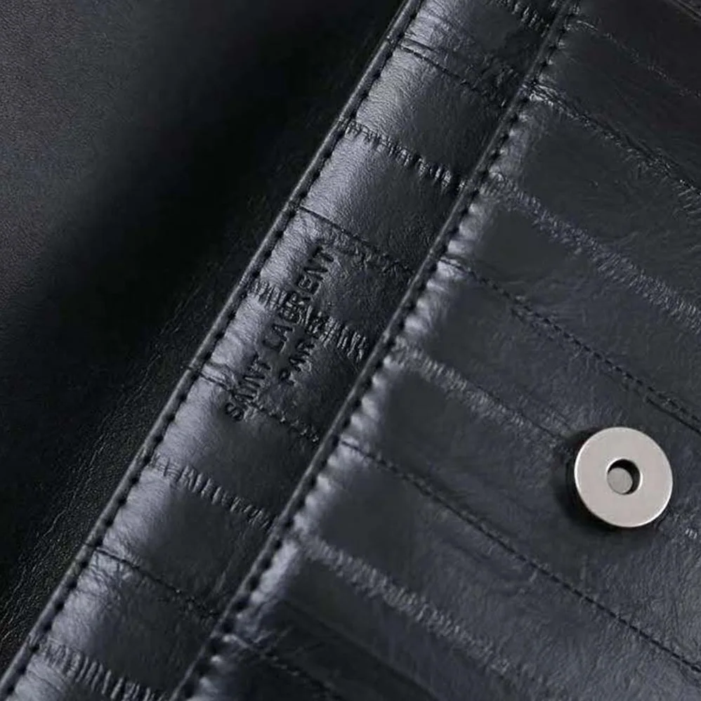 Saint Laurent YSL Sunset Medium in Eel for Women in Black Saint Laurent YSL Sunset Medium in Eel for Women in Black