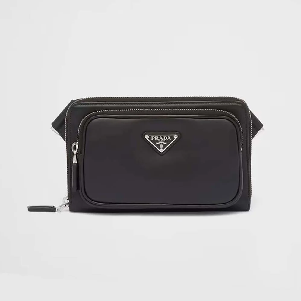 Prada Leather Shoulder Bag for Men in Black Prada Leather Shoulder Bag for Men in Black