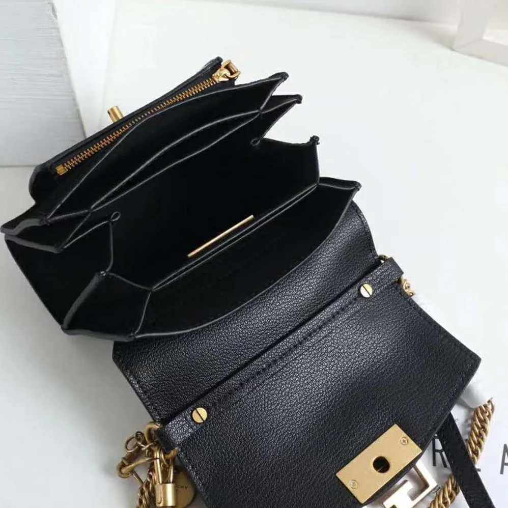 Givenchy Two-Toned Medium GV3 Bag Leather and Suede for Women in Black Givenchy Two-Toned Medium GV3 Bag Leather and Suede for Women in Black