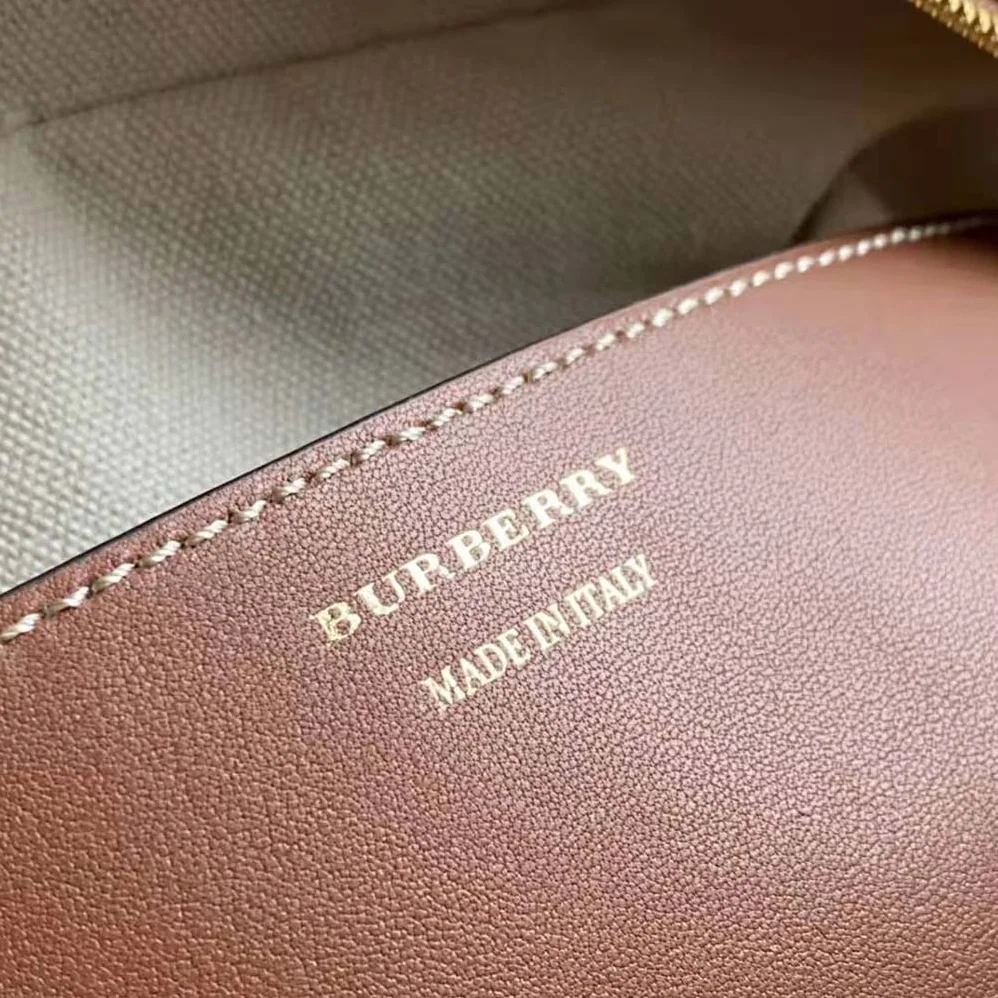 Burberry Medium Horseferry Print Cotton Canvas Half Cube Bag for Women in Brown
