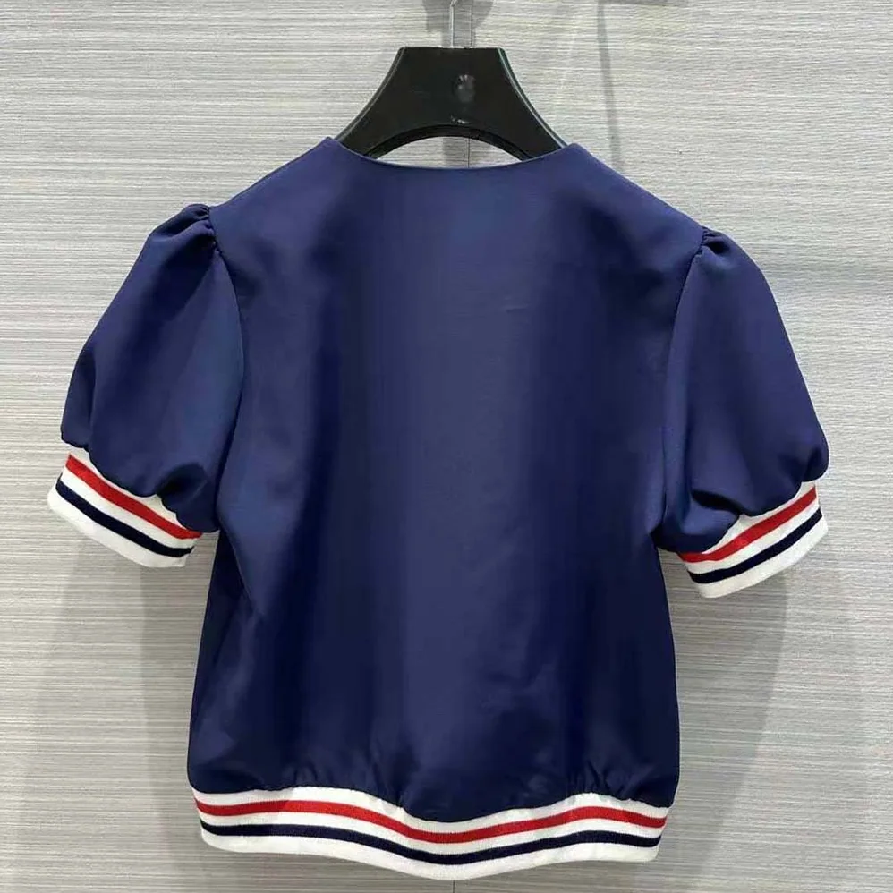 Celine Cardigan Jacket in Cotton Gabardine for Women in Navy