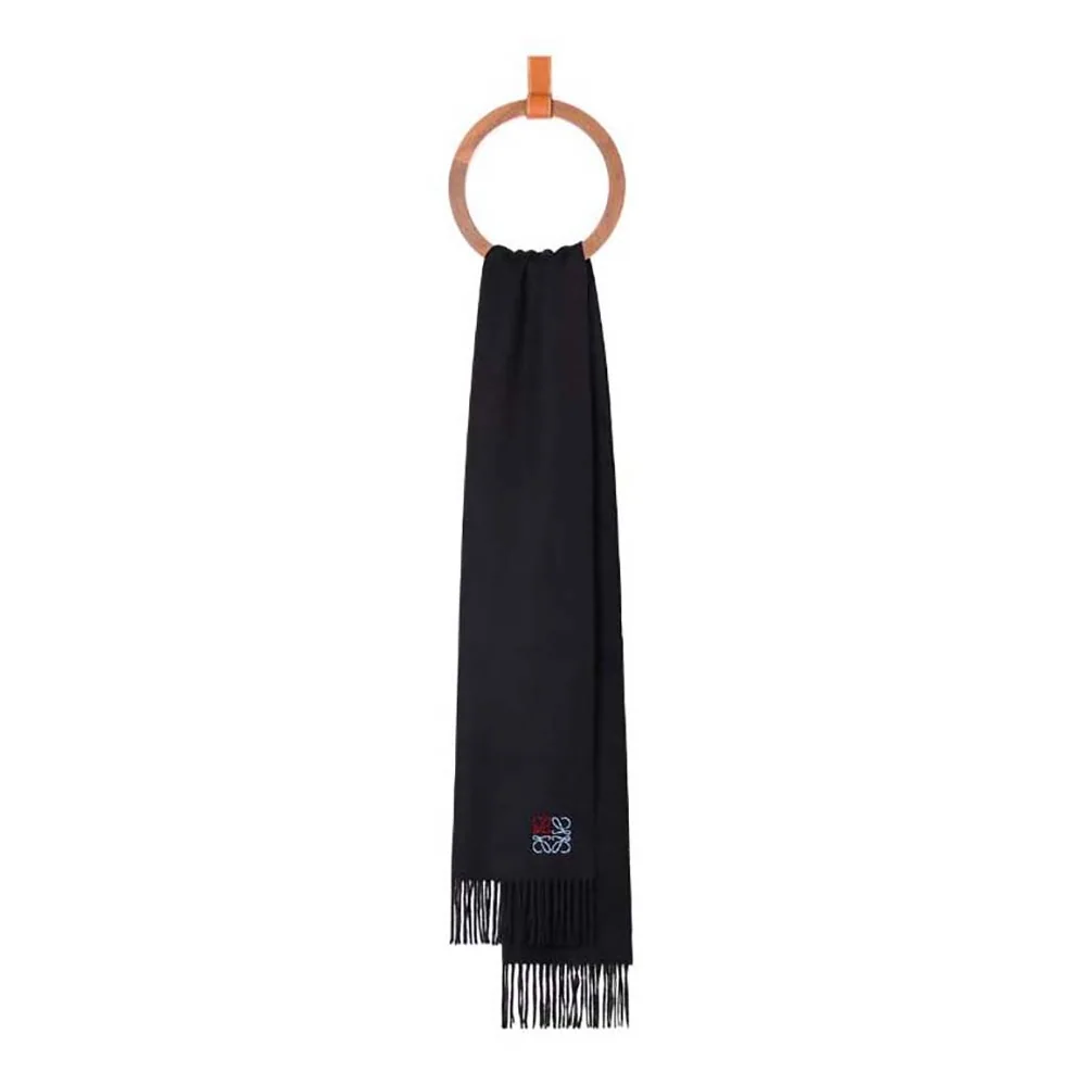 Loewe Anagram Scarf in Cashmere for Women in Navy Blue