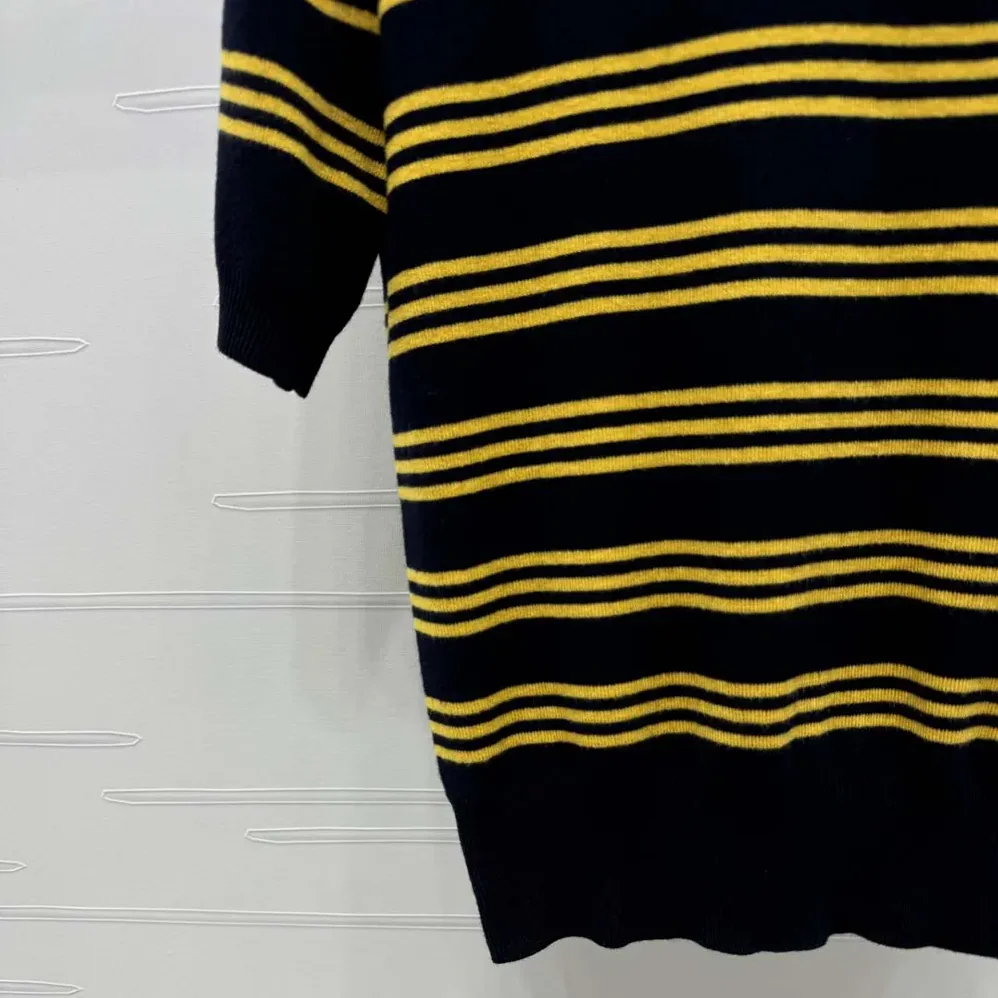 Miu Miu Striped Cashmere and Silk Polo Sweater for Women