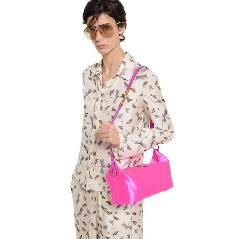 Gucci Vanity Medium Top Handle Bag in Fuchsia Gold Hardware