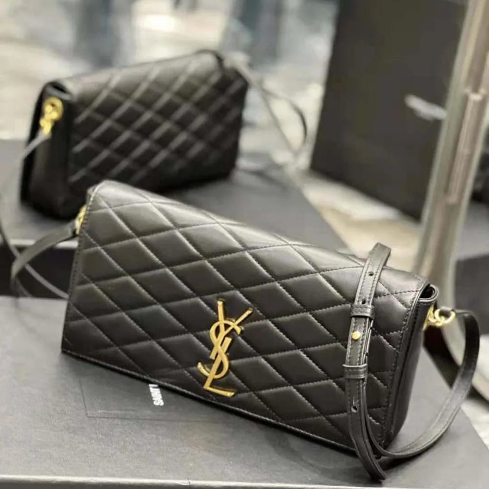 Saint Laurent YSL Kate Supple 99 in Quilted Lambskin for Women in Black