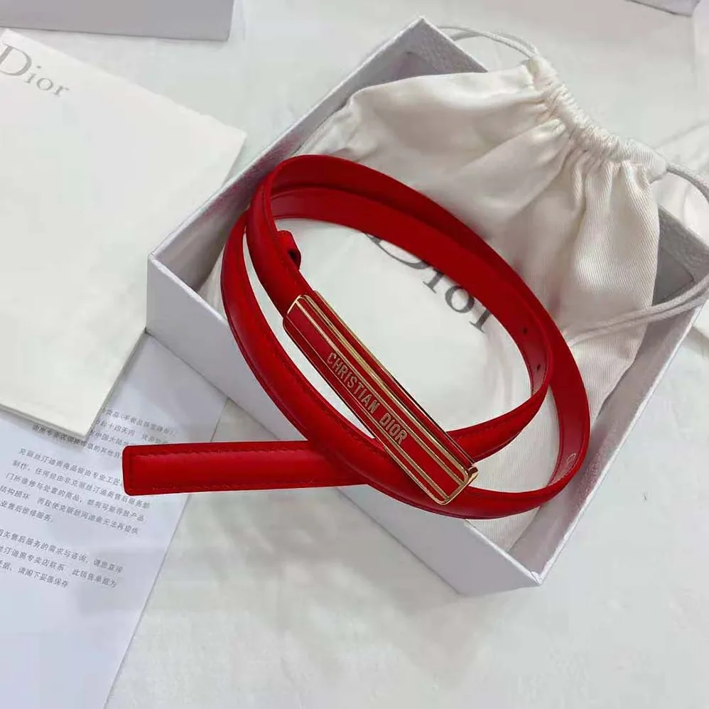 Dior Dior-id Belt Raspberry Smooth Calfskin 15 MM for Women Dior Dior-id Belt Raspberry Smooth Calfskin 15 MM for Women