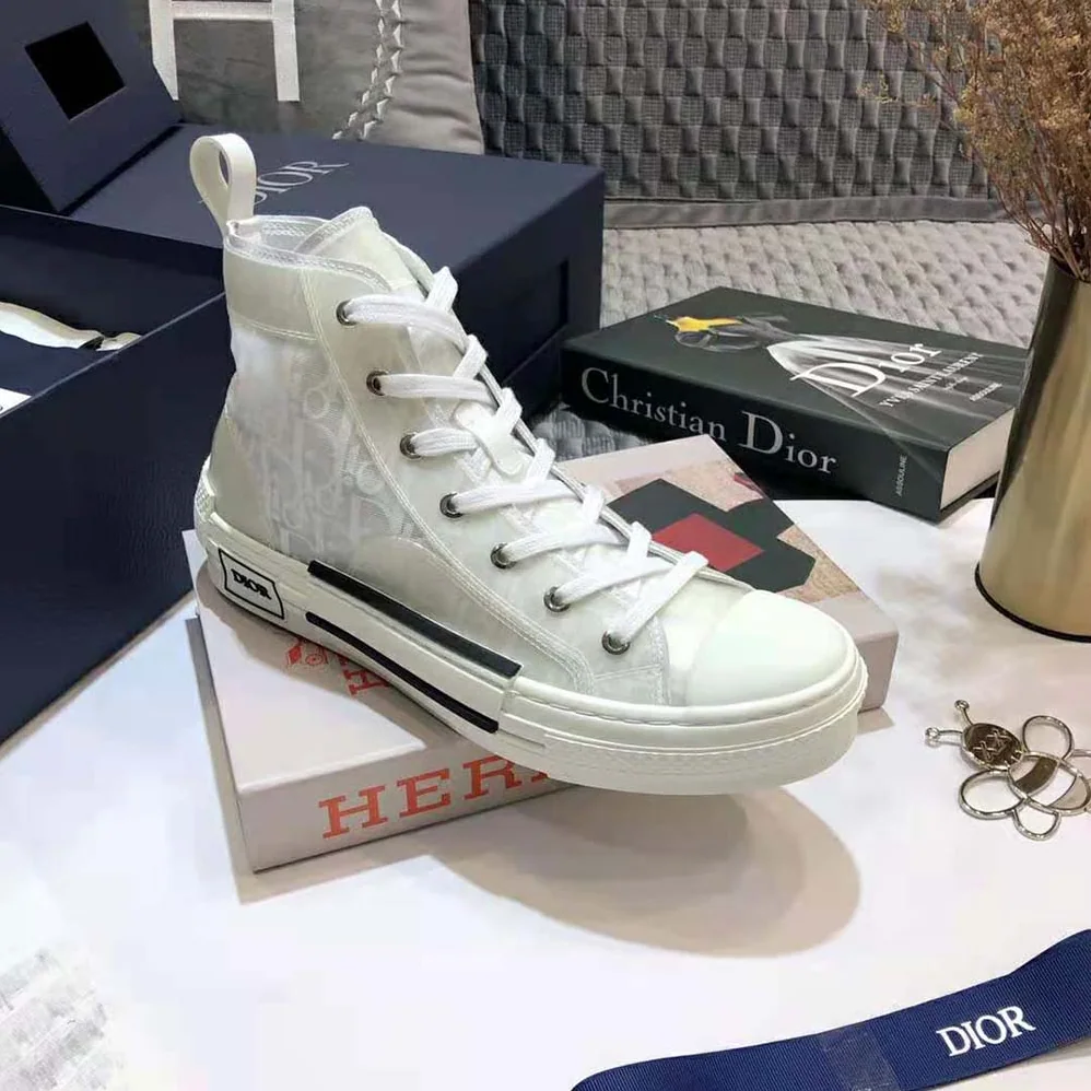 Dior B23 High-Top Sneaker White Dior Oblique Canvas for Men