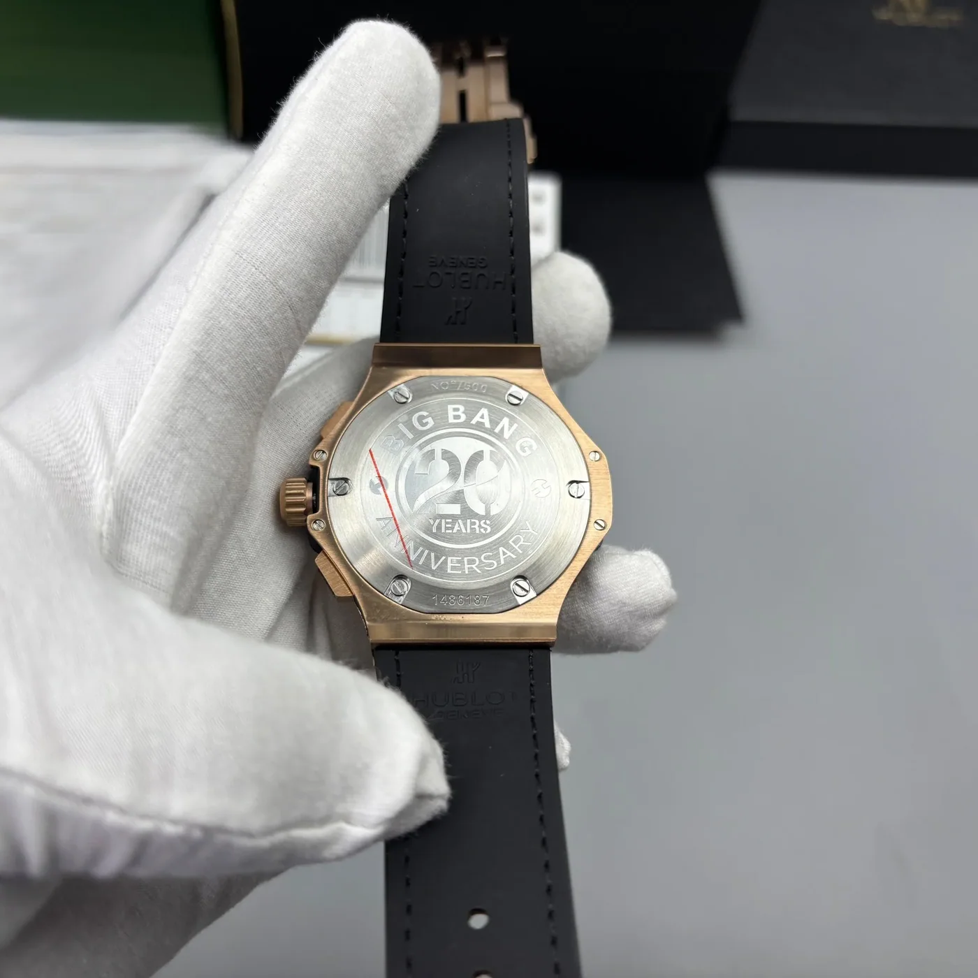 Hublot Big Bang Watch Chronograph Brown Strap Gold Dial Hublot Big Bang Watch Chronograph Brown Strap Gold Dial