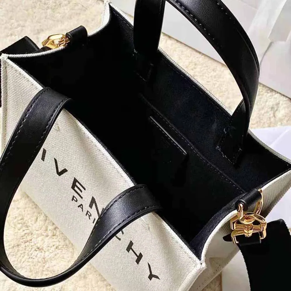 Givenchy Mini G Tote Shopping Bag in Canvas for Women in Beige Givenchy Mini G Tote Shopping Bag in Canvas for Women in Beige