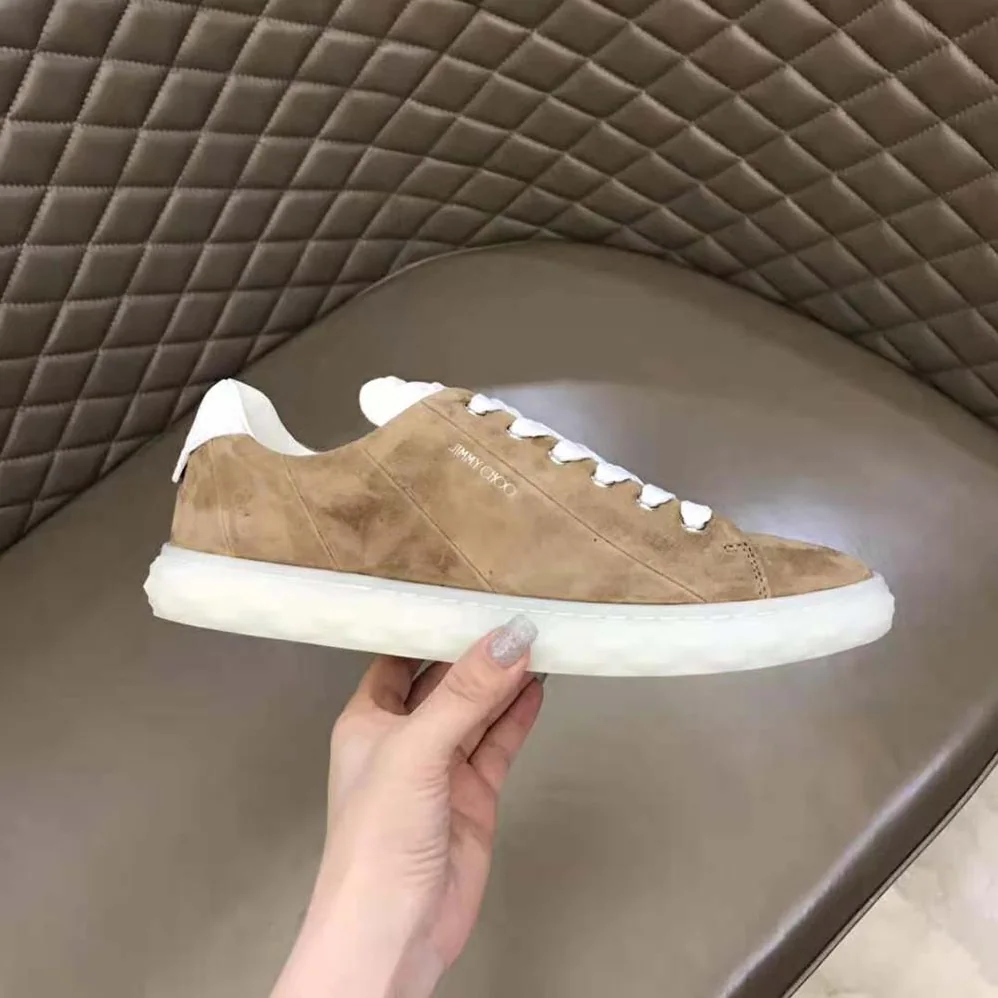 Jimmy Choo Diamond Light/F Sun Suede and Sun Nappa Low for Women in Top Trainers
