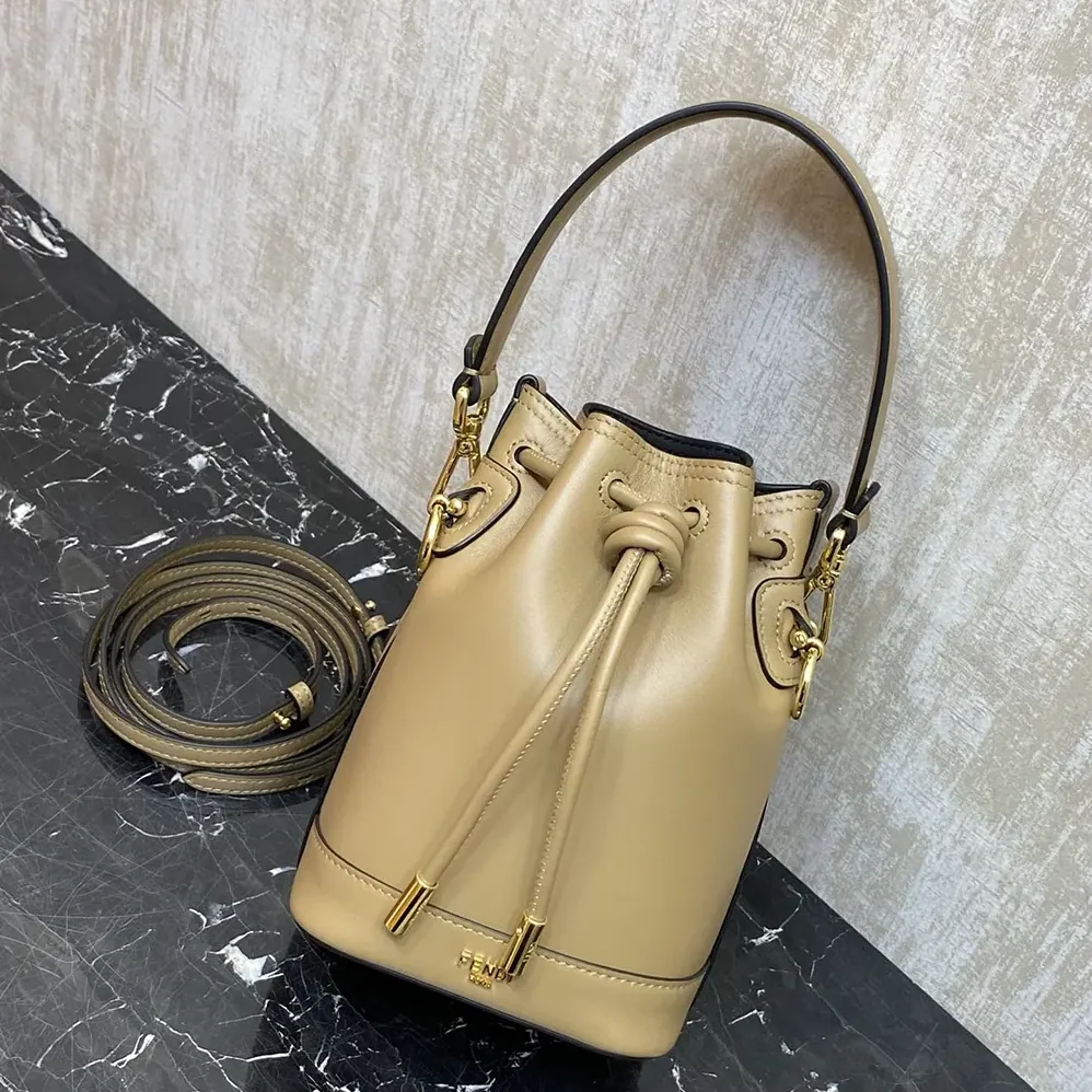 Fendi Mon Tresor Cappuccino Leather Mini for Women in bag
