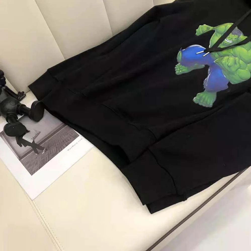 Balenciaga Hulk 2021Marvel Medium Fit Hoodie in Black Medium Fleece for Women