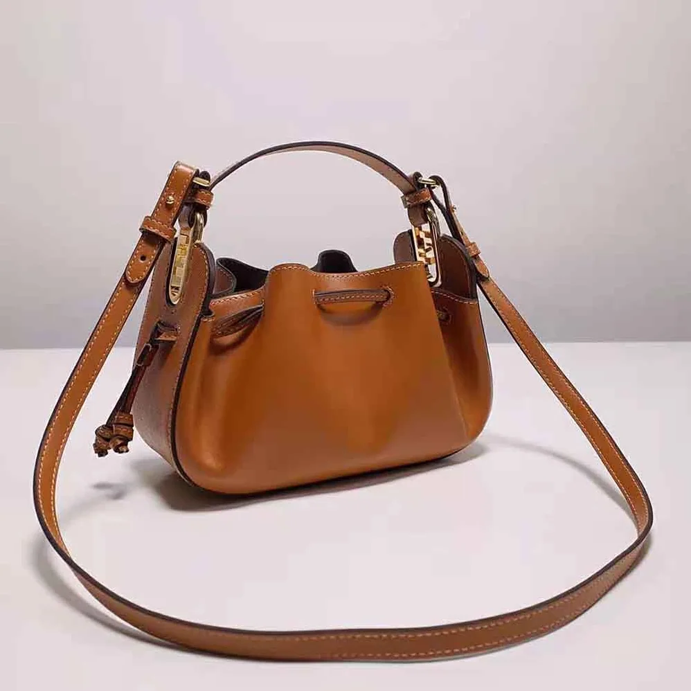 Fendi Pomodorino Brown Leather Mini for Women in Bag