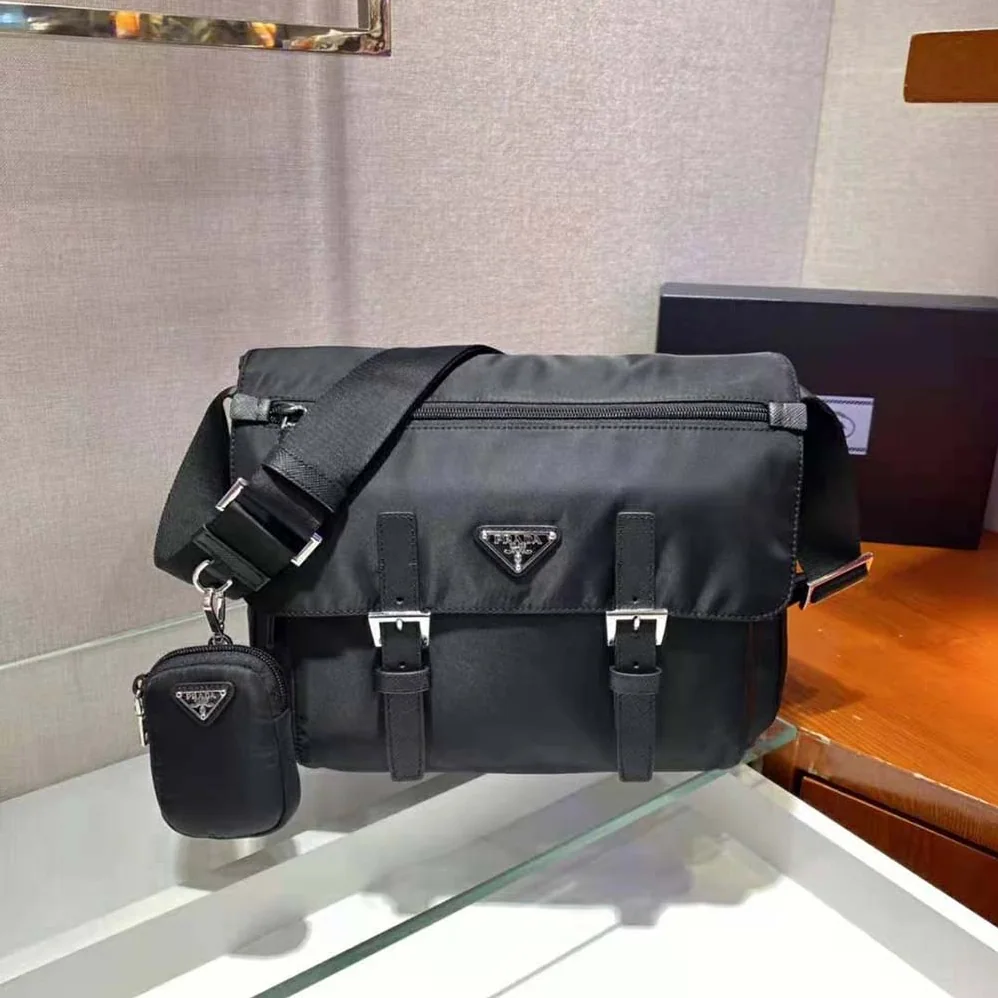 Prada Re-Nylon Shoulder Bag for Women in Black