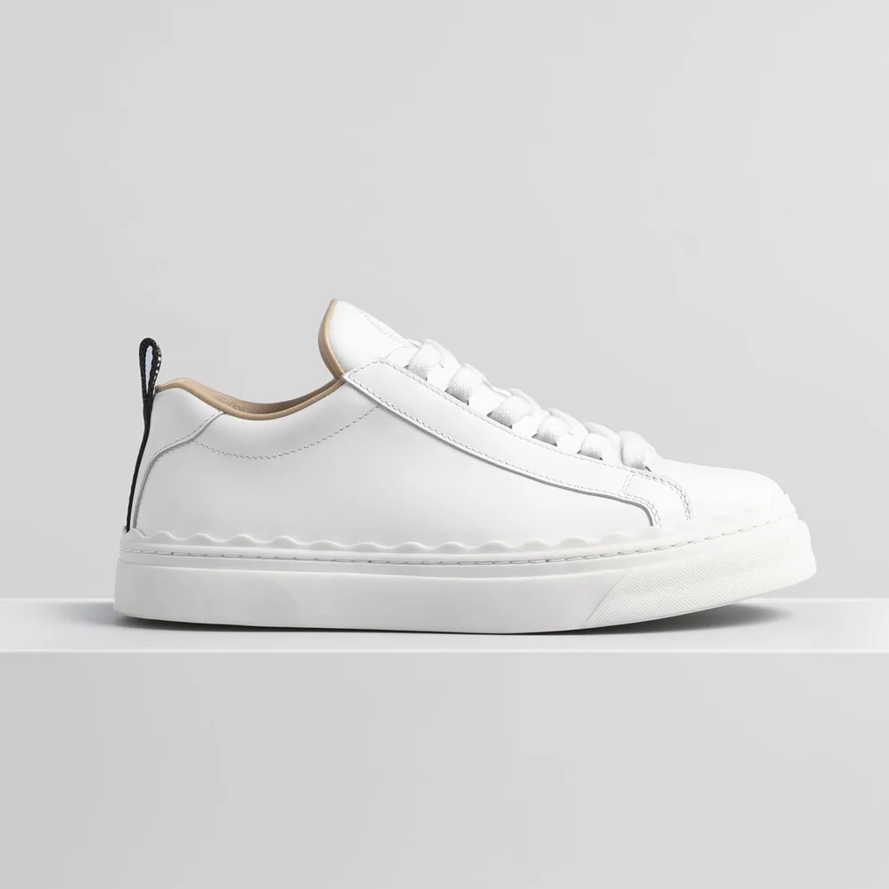 Chloe Lauren Sneaker in Smooth Calfskin for Women in White
