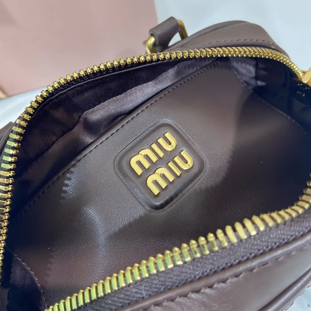 Miu Miu Arcadie Leather Bag for Women in Bordeaux