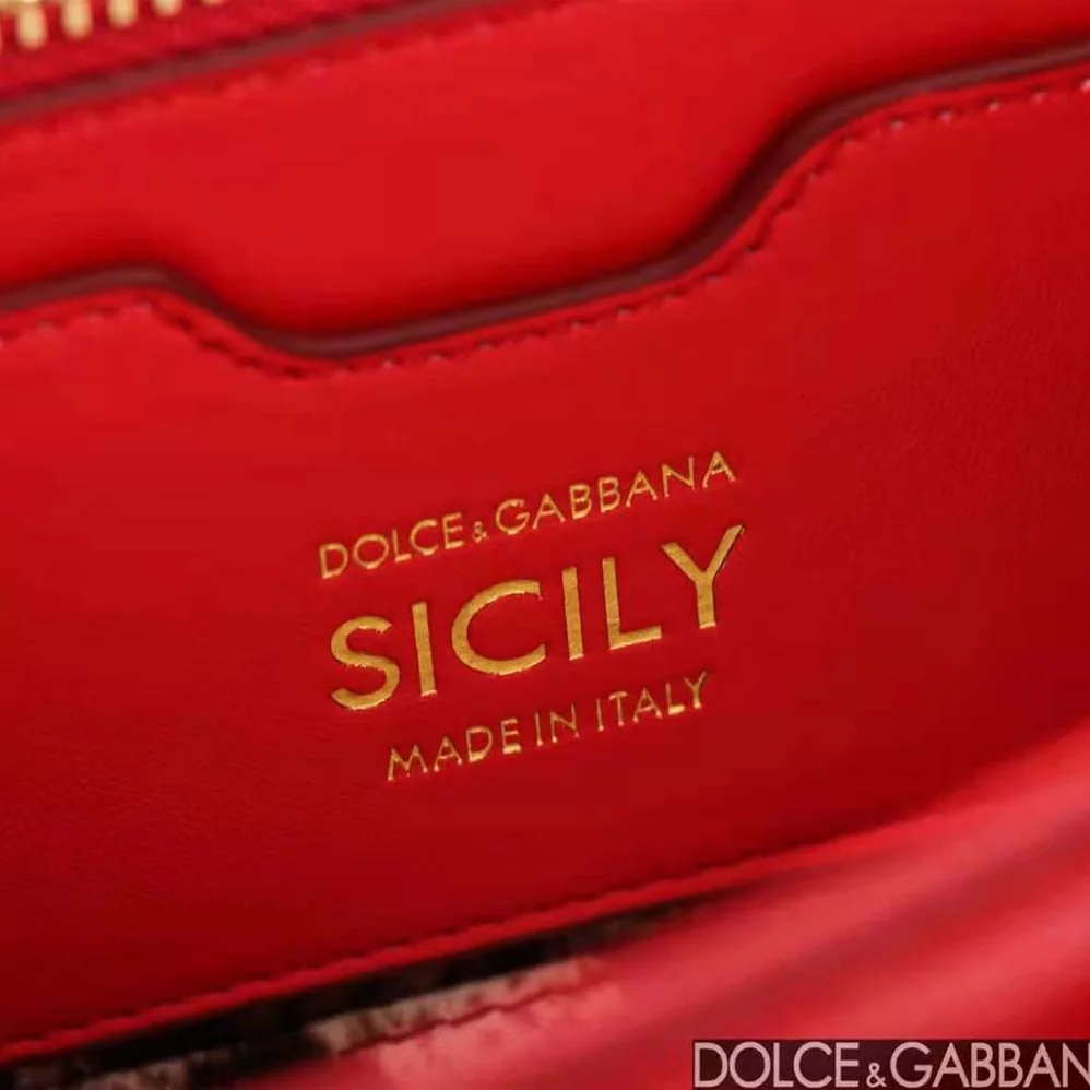 Dolce Gabbana D&G Elongated Sicily Handbag for Women in Red