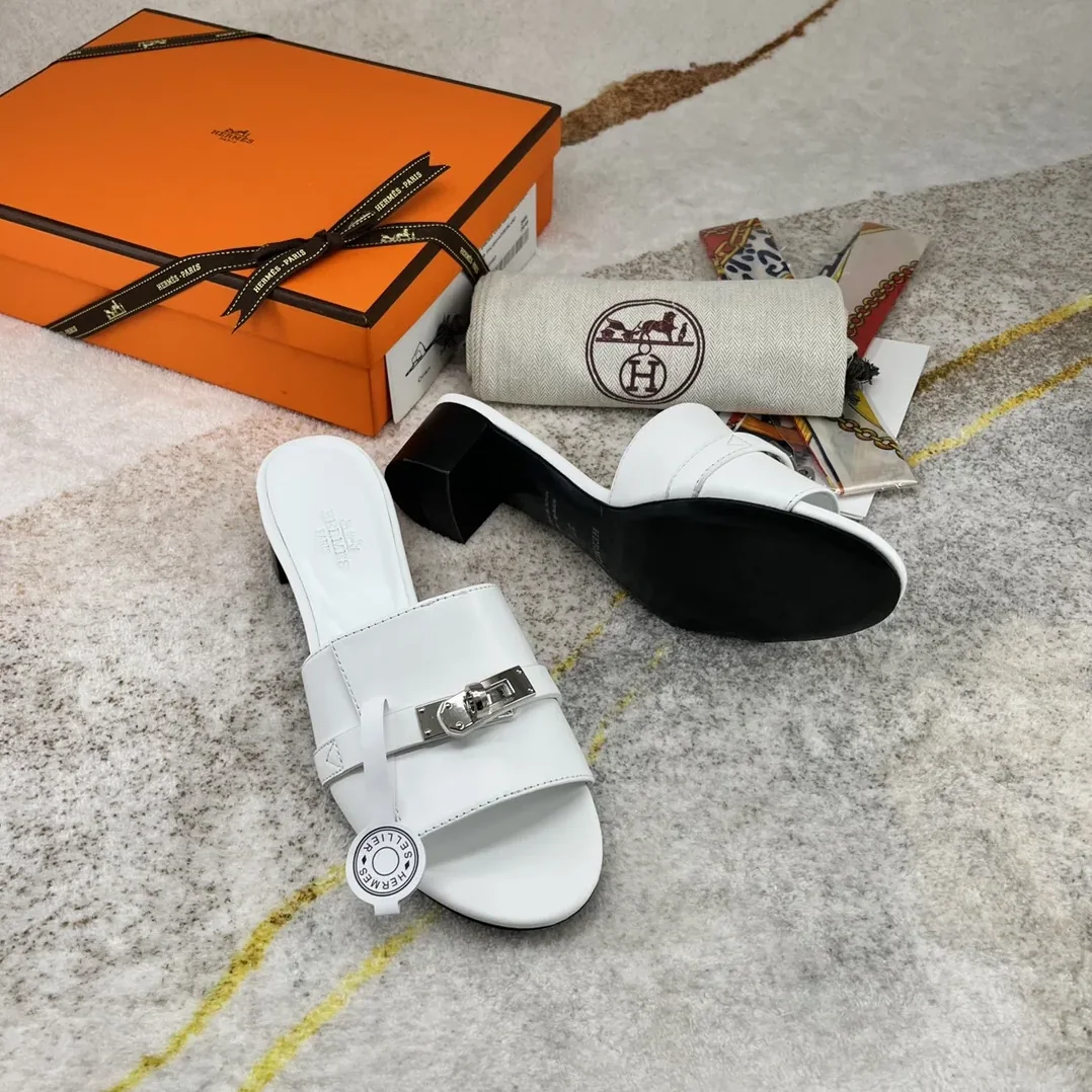 Hermes Gigi 50 Sandal White