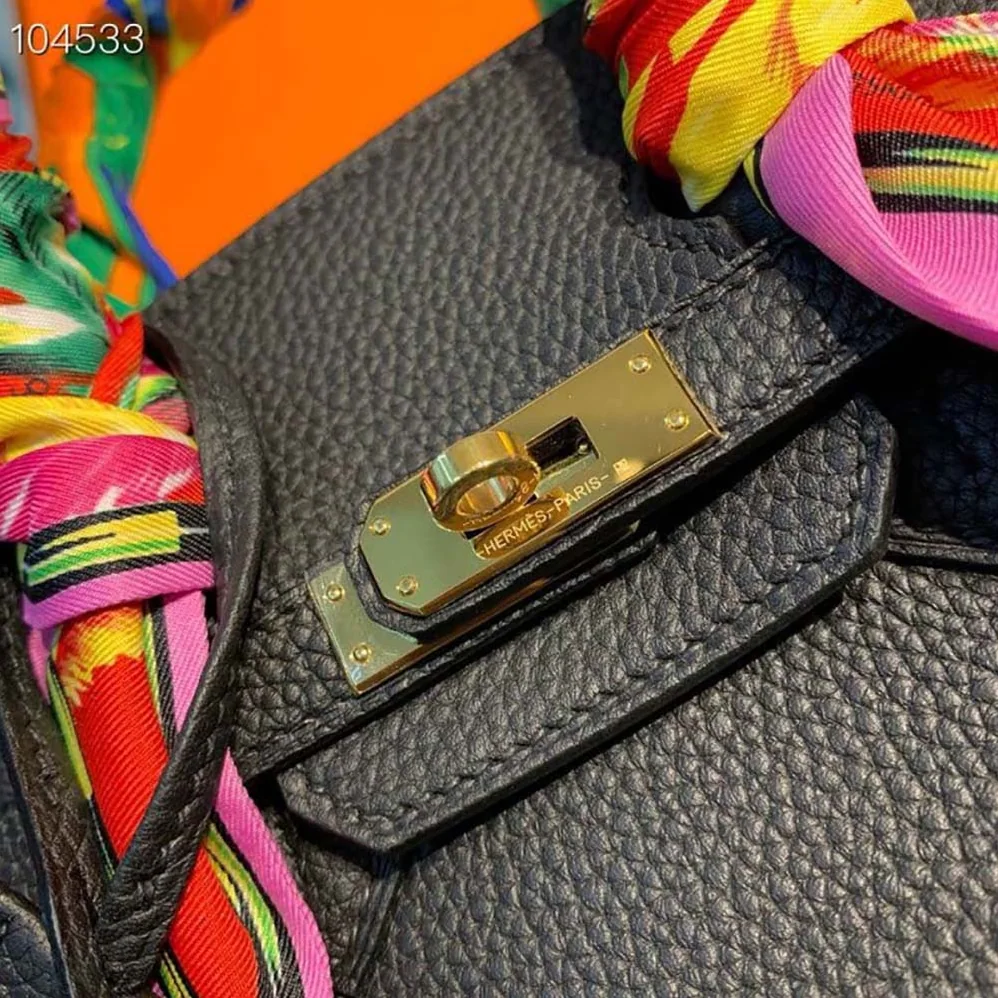 Hermes Original Togo Birkin 25cm Gold Hardware for Women in Black