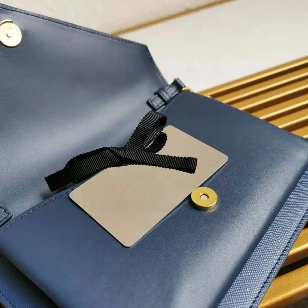 Prada Ladies Saffiano Leather Mini Bag in Navy