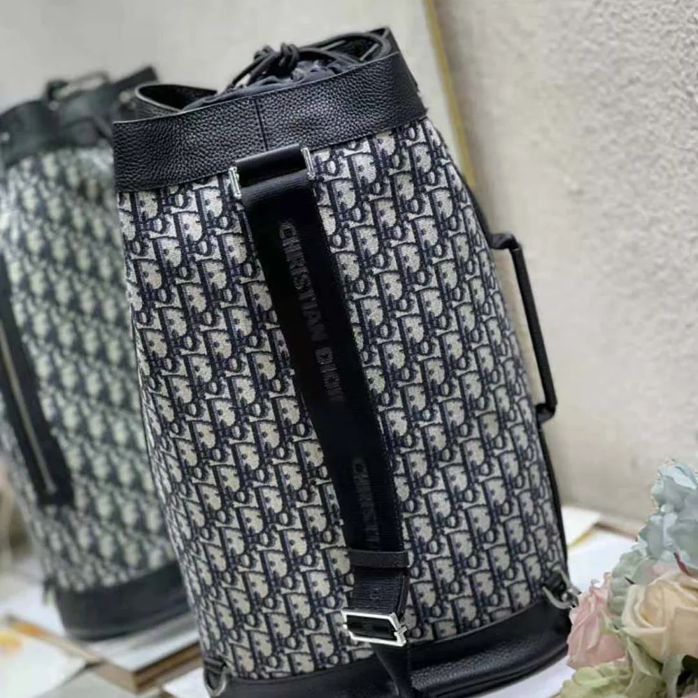 Dior Crossbody Backpack Beige and Black Dior Oblique Jacquard for Women