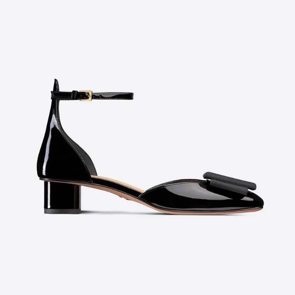 Dior Idylle Ballet Pump Black Patent Calfskin and Grosgrain for Women Dior Idylle Ballet Pump Black Patent Calfskin and Grosgrain for Women