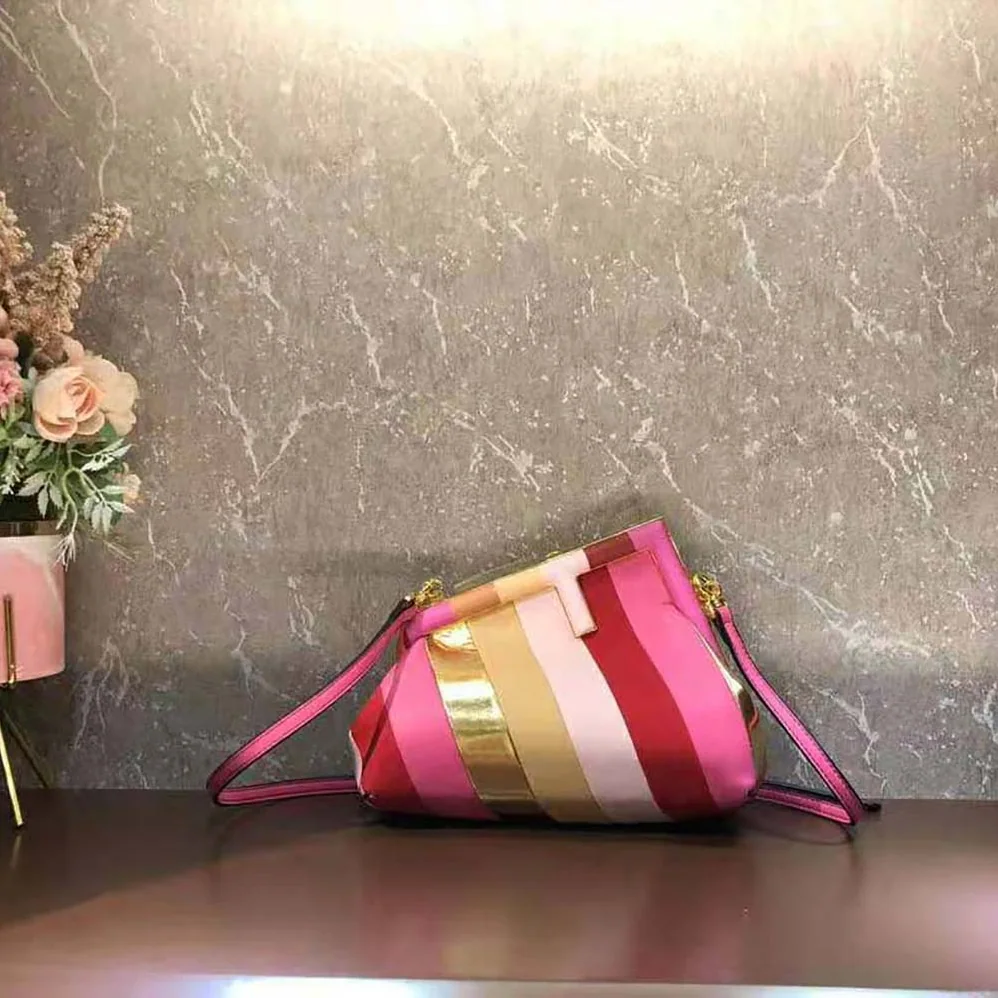 Fendi Fendi First Small Leather Bag with Multicolor Inlay for Women Fendi Fendi First Small Leather Bag with Multicolor Inlay for Women